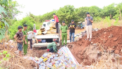 Bù Gia Mập tiêu hủy pháo nổ