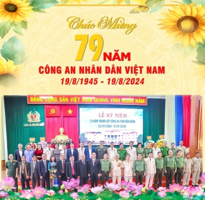 Kỷ niệm 79 năm Ngày truyền thống của lực lượng Công an nhân dân và 19 năm Ngày hội Toàn dân bảo vệ an ninh Tổ quốc