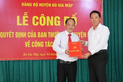 Ban Thường vụ Huyện ủy chỉ định đồng chí Nguyễn Văn Khải giữ chức Phó Bí thư Đảng ủy xã Bù Gia Mập