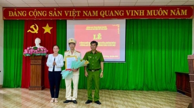 PHÚ NGHĨA: TỔ CHỨC LỄ CÔNG BỐ QUYẾT ĐỊNH PHÓ TRƯỞNG CÔNG AN