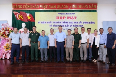 HUYỆN UỶ BÙ GIA MẬP: HỌP MẶT KỶ NIỆM 94 NĂM NGÀY TRUYỀN THỐNG CÁC BAN XDĐ VÀ VĂN PHÒNG CẤP ỦY NĂM 2024