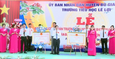  Phước Minh Trường Tiểu học Lê Lợi : Đạt kiểm định chất lượng giáo dục cấp độ 2 và đạt trường chuẩn quốc gia mức độ 1